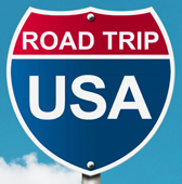 Road Trip USA Sign W Logo 